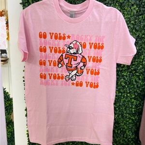 Women's Pink Graphic Tee Go Vols